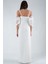 Ekru Kolları Şifon Yırtmaçlı Abiye 9705139.147 5