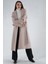 Taş Önden Düğmeli Oversize Örme Kaşe Kaban 0108081.50 1