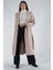 Taş Önden Düğmeli Oversize Örme Kaşe Kaban 0108081.50 2