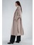 Taş Önden Düğmeli Oversize Örme Kaşe Kaban 0108081.50 5