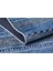 Yelets Mavi Çizgili Polyester Dijital Baskı Halı 4