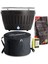 Lotusgrill Kömürlü Dumansız Mangal Klasik Set ( Çanta +2,5kg Kömür +1 Jel ) Antrasit Gri 1
