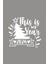 Happy New Year 2024 Yazısı ve Geyikler Yılbaşı Süslemeleri Yeni Yıl Vitrin Cam Sticker 4