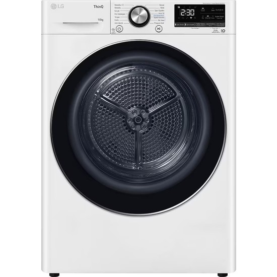 LG RH10V9AV2W 10 kg Dual Inverter ThinQ Özellikli Sessiz Çalışma ve Program Sayısı 14 Isı Pompalı Kurutma Makinesi