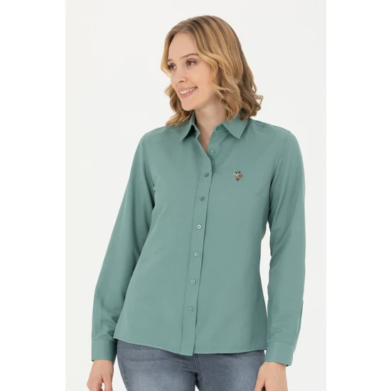 U.S. Polo Assn. Kadın Mint Basic Gömlek 50271935-VR090