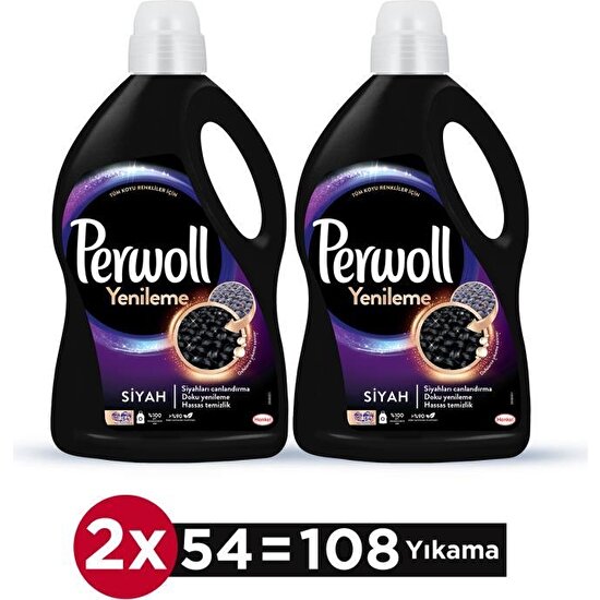 Perwoll Siyah Hassas Bakım Sıvı Çamaşır Deterjanı 2'li Set (2x2,97 Lt)