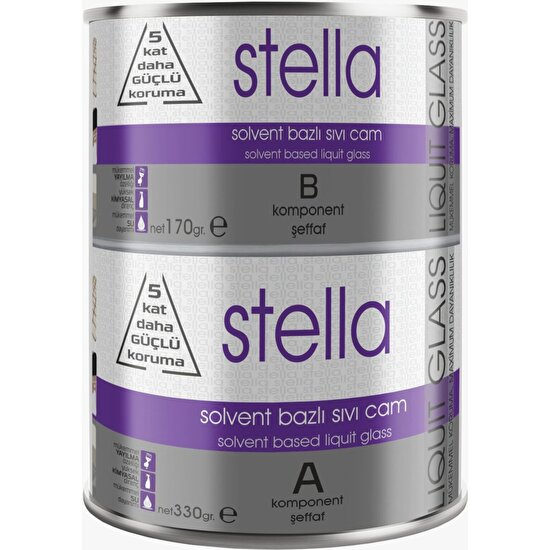 Stella Solvent Bazlı Sıvı Cam Boya 500 Gr (330+170)
