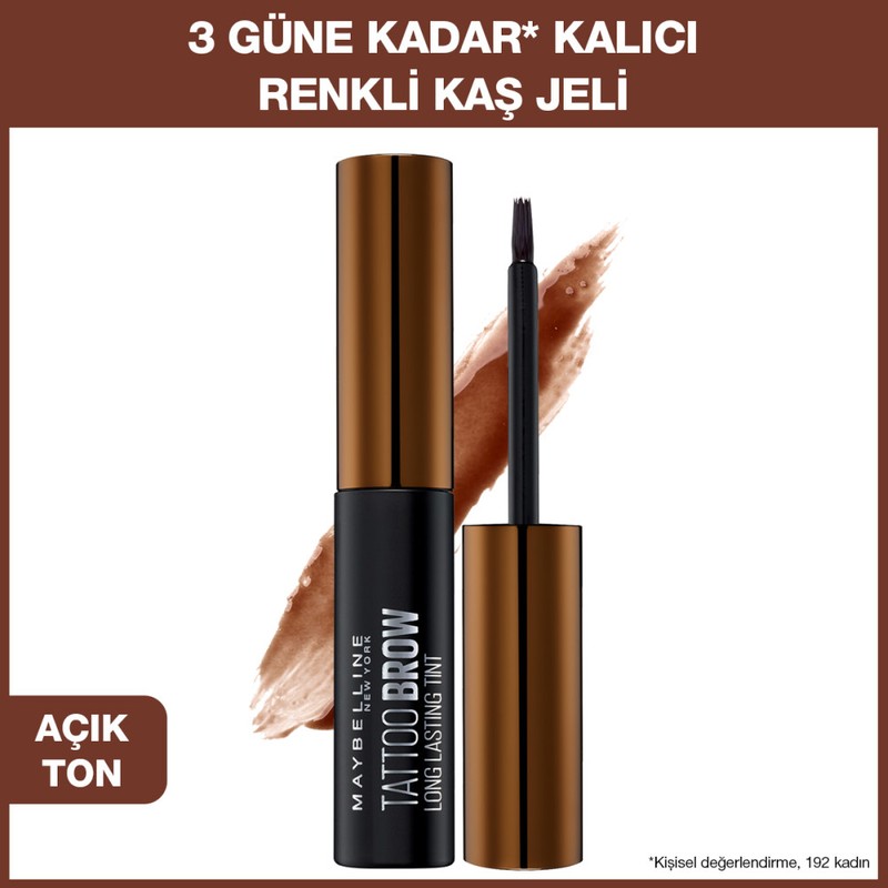 Maybelline New York Açık Ton Tattoo Brow Geçici Kaş Dövmesi - 3 Güne Kadar Kalıcı Kaş Jeli