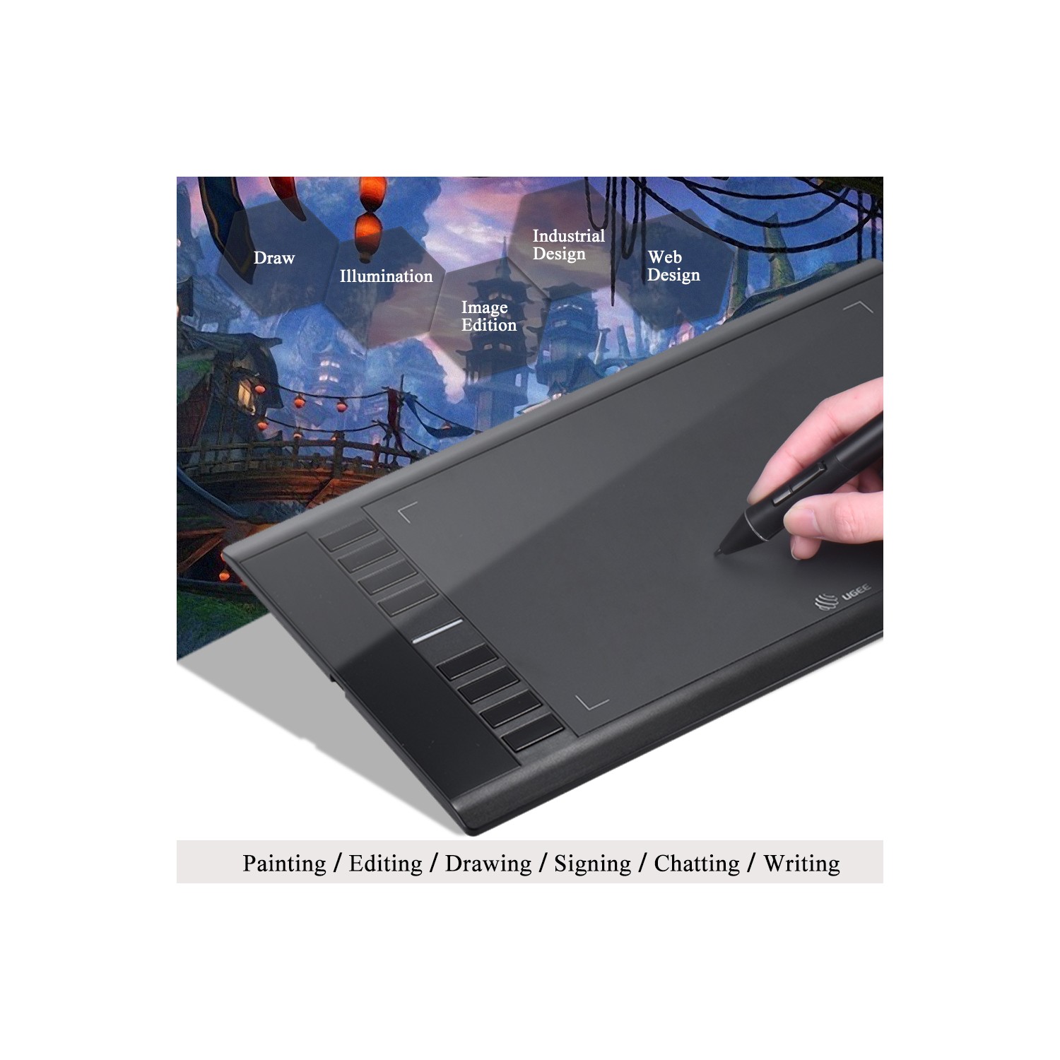 Ugee M708 Profesyonel Dijital Pen 10x6 İnç USB Grafik Tablet Fiyatı