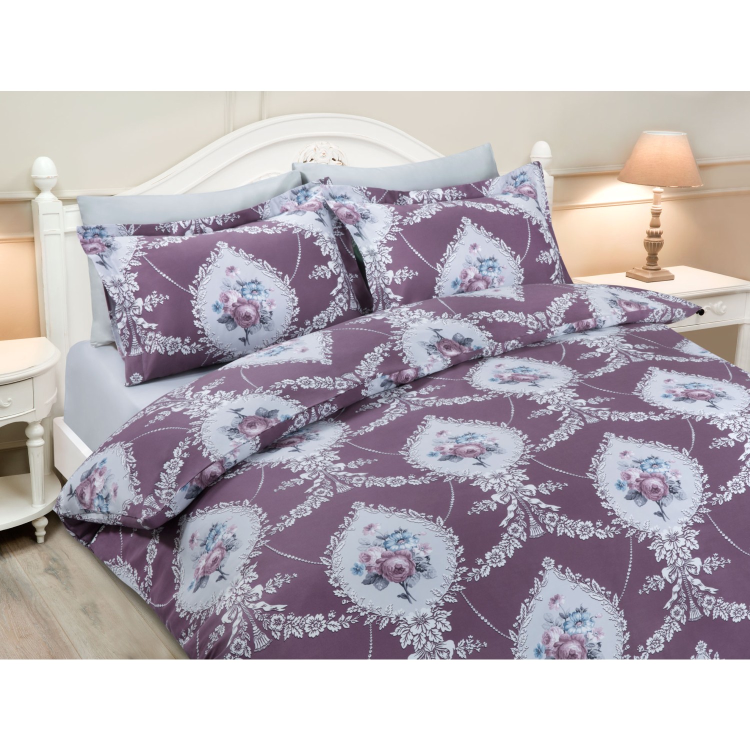 Madame Coco Bundle Çift Kişilik Saten Nevresim Takımı Koyu Fiyatı