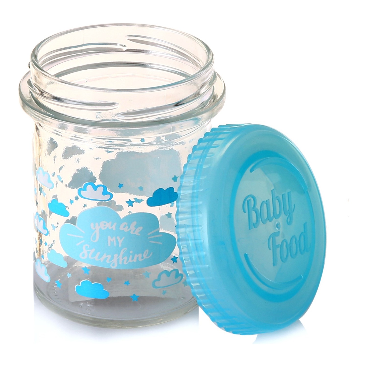 Renga Desenli Mama Kavanozu Mavi 200 ml Fiyatı Taksit