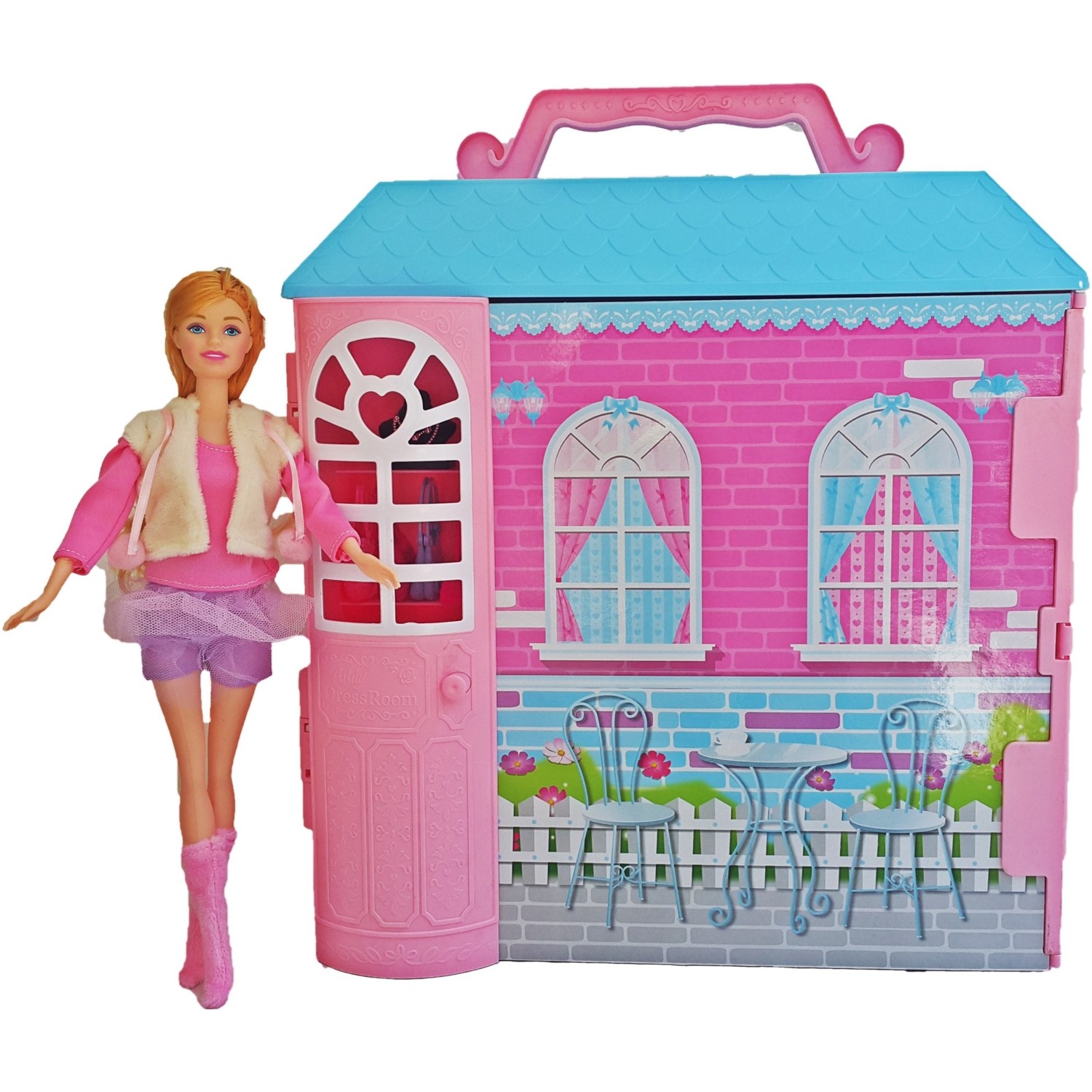 Kkd Oyuncak Moda Ev Moda Dolap Pembe Gardolap Barbie Bebek