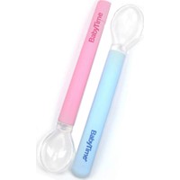 BabyTime Silikon Beslenme Kaşığı 2li - Mavi Pembe