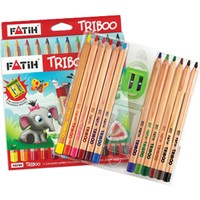 Fatih Boya Kalemi 12 Renk Triboo Natural Jumbo