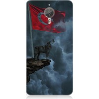 Teknomeg General Mobile Discovery Gm5 Plus Bayrak Ve Asil Kurt Desenli Silikon Kılıf