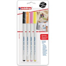 Edding 4600 Kumaş Boyama Kalemi Seti 4'Lü - Soğuk Renkler