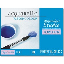 Fabriano Torchon Watercolour Studio, Beyaz Dairesel Dokulu Suluboya Blok, 270Gr. - Gr/Rg - 35,5X51Cm