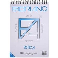 Fabriano Schizzi Classico Natural Dokulu Eskiz Bloknot, Spiralli Blok 90Gr., 42X59,4Cm