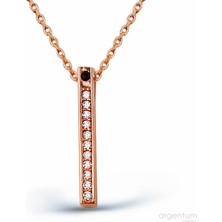 Argentum Concept Zirkon Taşlı Gümüş İ Harfi Kolye