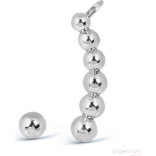 Argentum Concept Sıra Toplar Motifli Gümüş Küpe