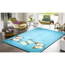 Jungle Kelebekli Dekoratif Halı