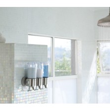 Simplehuman 3'lü duvara monte Sıvı Sabunluk & Şampuanlık - 444ml x 3