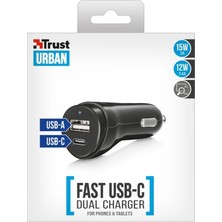 Trust 21588 Usb  C Ve Usb A Arac Şarjı