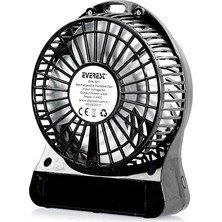 Everest EFN-605 Masaüstü Şarj Edilebilir Siyah 800mAh Usb Fan