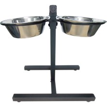 Tommy Ayarlanabilir Ayaklı Çelik Köpek Mama Su Kabı 2 Litre