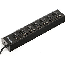 Dark 7 Port Anahtarlı Usb Çoklayıcı Hub (USB 2.0) (DK-AC-USB272)