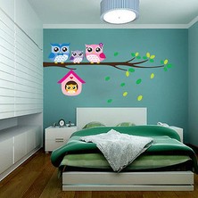 BigWall Baykuşlar Ve Dallar Duvar Stickerı Wall Sticker Owl