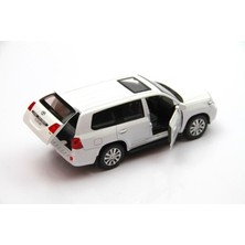 Vardem Sesli ve Işıklı 1:32 Toyota land Cruiser Çek Bırak Araba (Beyaz)