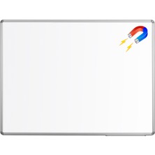 Penguen 60 cm  x 90 cm  Alüminyum Çerçeve Duvara Monte Manyetik Yazı Tahtası Beyaz