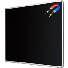 Penguen 100  cm  x 140 cm  Alüminyum Çerçeve Duvara Monte Manyetik Kara Tahta (Tebeşir Tahtası)