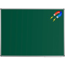 Penguen 40  cm  x 60 cm  Alüminyum Çerçeve Duvara Monte Manyetik Yeşil Tahta (Tebeşir Tahtası)
