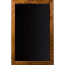 Penguen 45  cm  x 90 cm  Doğal Ahşap Çerçeve Duvara Monte Kara Tahta (Tebeşir Tahtası)