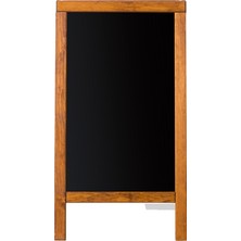 Penguen 50 cm x 70 cm Çatı Tipi Çift Yüzlü Menü Tahtası Kara Tahta (Tebeşir Tahtası)