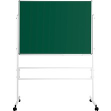 Penguen 90 cm x 120 cm Mobil Ayaklı Tek Yüzlü Yeşil Tahta (Brifing Tahtası, Tebeşir Tahtası)