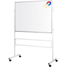 Penguen 90 cm x 120 cm Mobil Ayaklı Tek Yüzlü Manyetik Yazı Tahtası Beyaz (Brifing Tahtası)