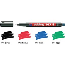 Edding Permanent Kalem E-147 S Silgili Siyah