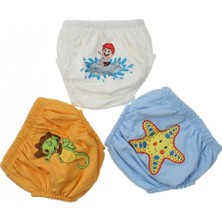 Modaateşi Erkek Bebek Sevimli 3'Lü Alıştırma Külodu 035 60155 013