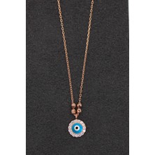 Bella Gloria Nazar Rose Gümüş Kolye (Tgk0197)