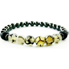 Rd Ekoavm Akik, Hematit Ve Onix Doğal Taş Bileklik