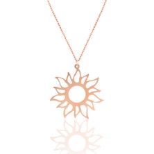 Azuris 925 Ayar Gümüş Büyük Güneş Kolye