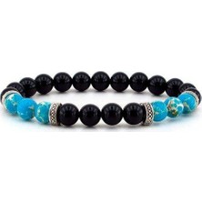 Rd Ekoavm Parlak Oniks Jasper Taşlı Bileklik