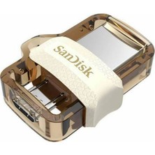 SanDisk Dual Drive M3.0 OTG 64GB Gold Usb Bellek SDDD3-064G-G46GW