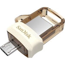 SanDisk Dual Drive M3.0 OTG 64GB Gold Usb Bellek SDDD3-064G-G46GW