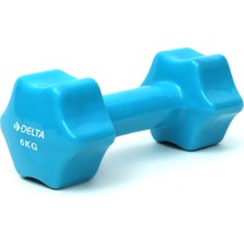 Delta 6 Kg x 1 Adet Deluxe Pvc Kaplama Turkuaz Demir Dambıl