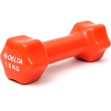 Delta 1,5 Kg x 1 Adet Deluxe Pvc Kaplama Turuncu Demir Dambıl