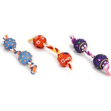 Beeztees Vinil İpli İkili Köpek Topu 23Cm